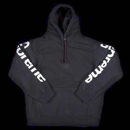 Supreme sideline on sale hooded sweatshirt black