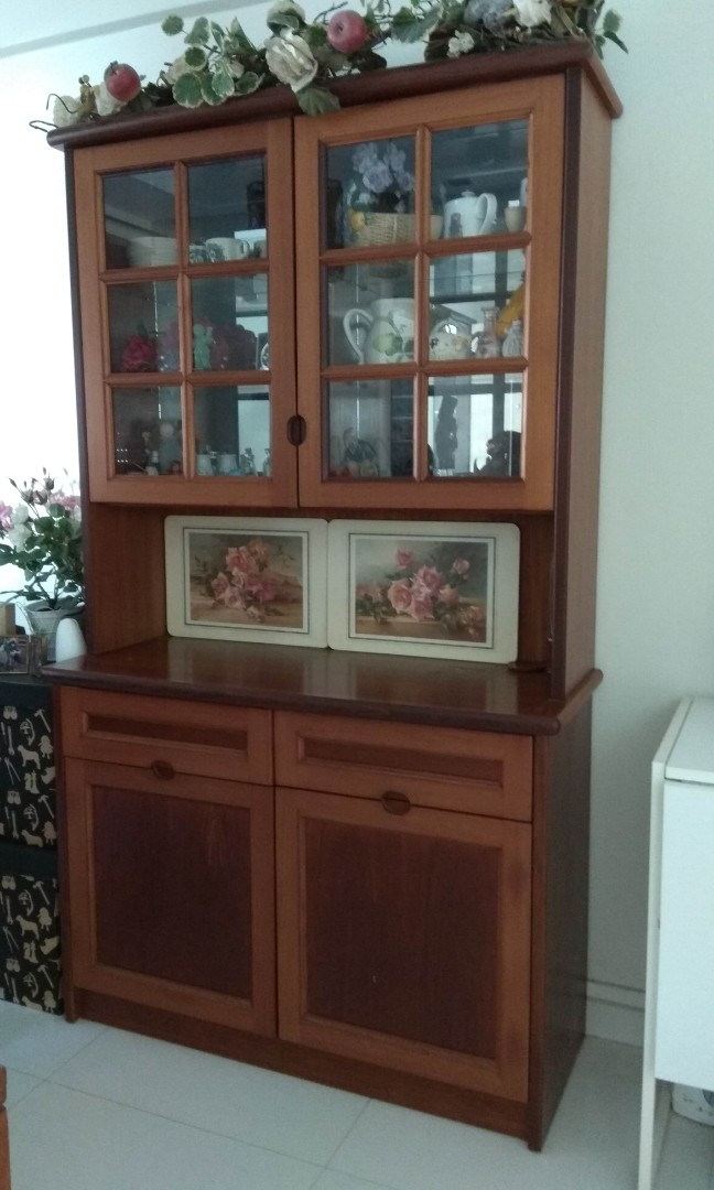 Scanteak Buffet Hutch Furniture Shelves Drawers On Carousell