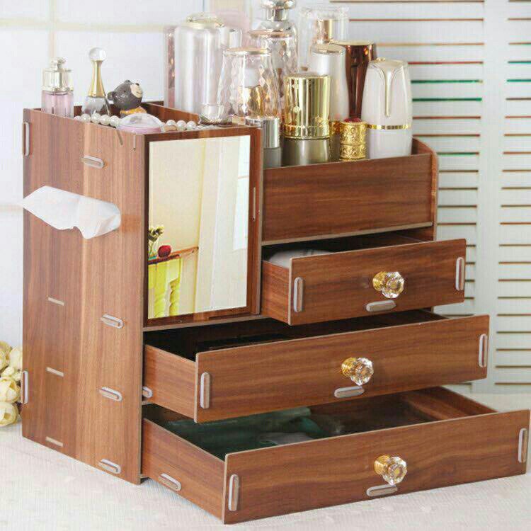 Wooden Large DIY make up organizer (Category: Storage Boxes & Baskets) located in Manila. Submitted by affordshopz (Listing ID 168654680, Image 3). Description: Yes!!COD is available on my shop!!😮 Facebook Page: Name:AffordShopz Link: ⬇⬇ https://www.facebook.com/AffordShopz-1779032645459684/ Phone/Viber Number:09168418144(TM) SHIPPING: (ALL COD) courier: FAST7 Manila area "2-4 delivery days" Small pouch -70 Medium pouch -90 Large pouch -120 Othe