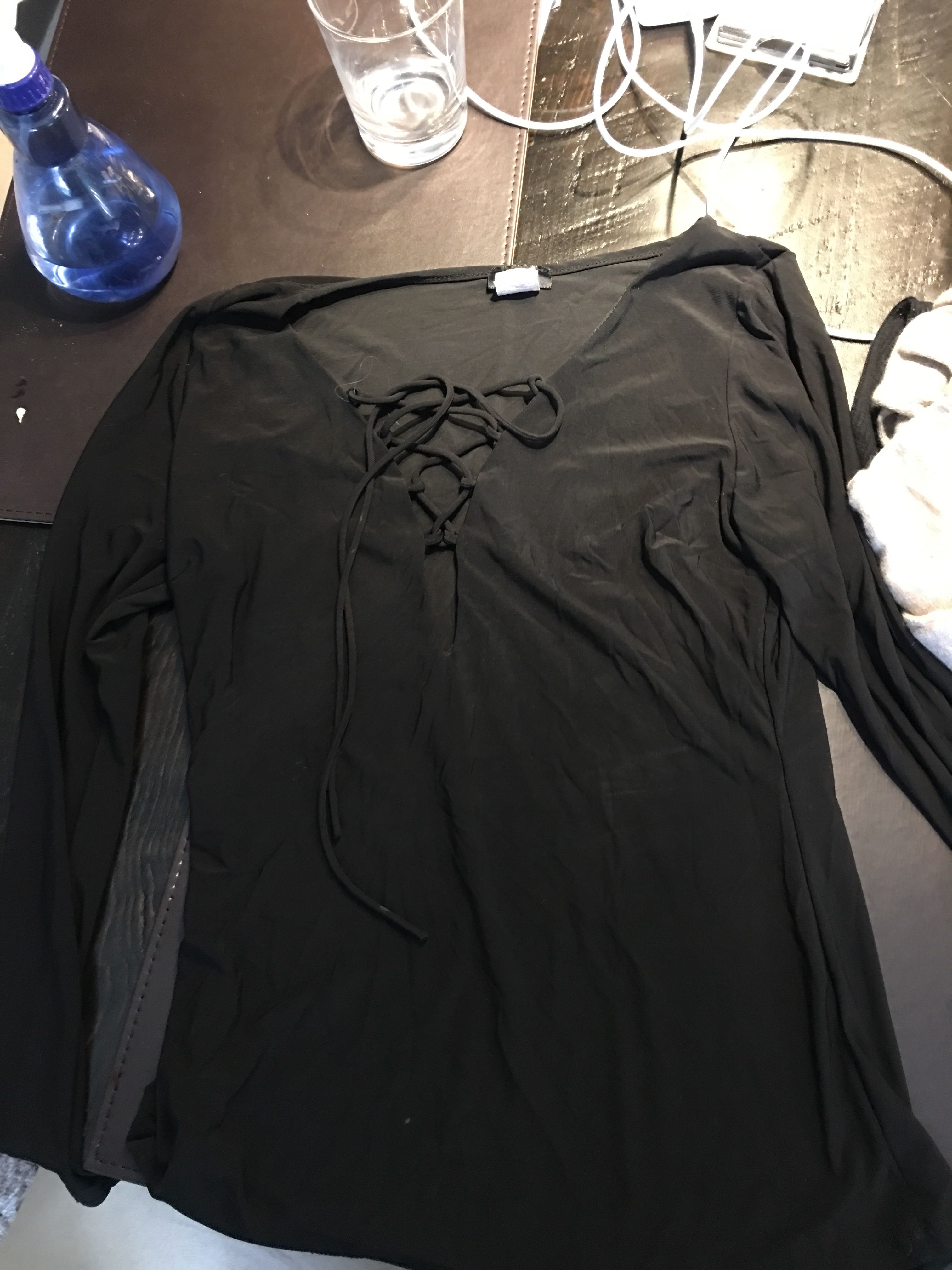 Yaya Co Lace Up Shirt Women S Fashion Clothes On Carousell