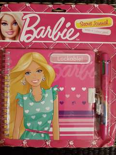 Barbie lockable journal