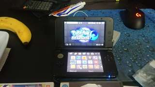 3DS XL with 3 pokemon games