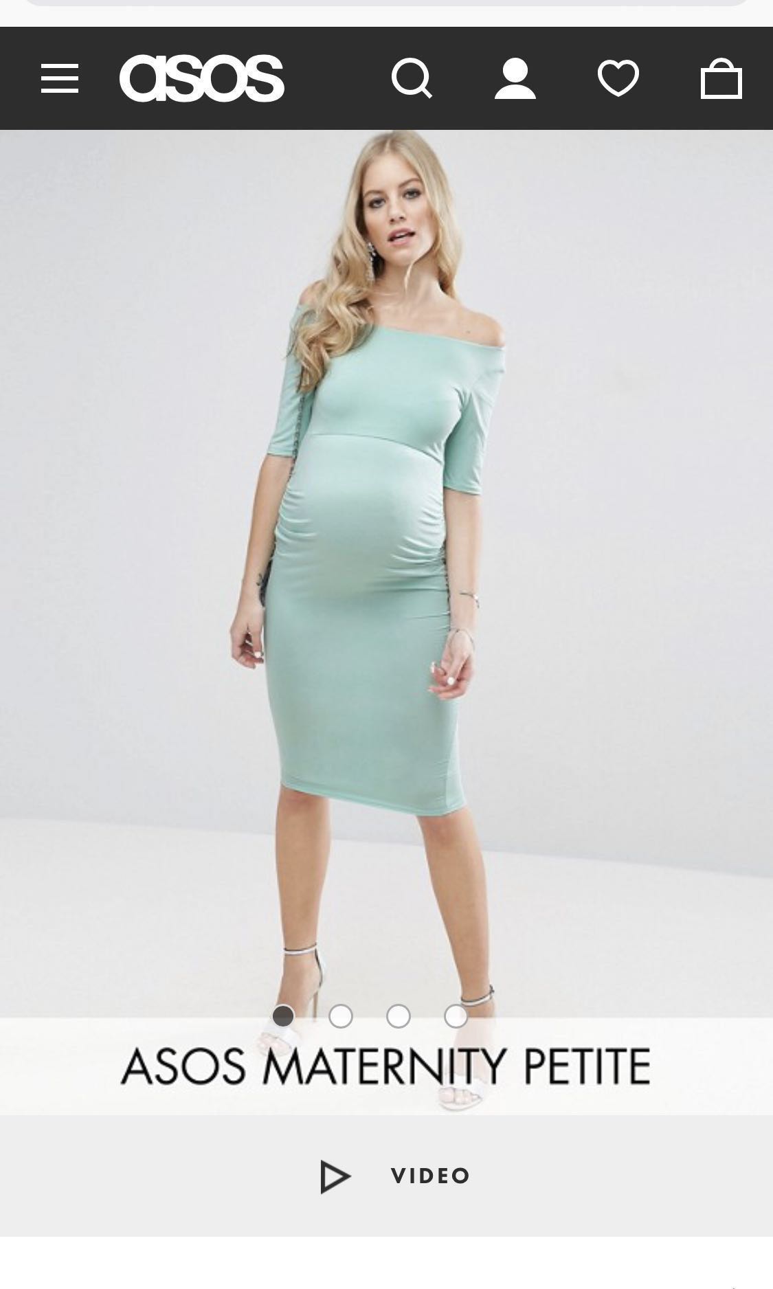 ASOS Maternity Petite Bardot Dress with Half Sleeve Women s Fashion Maternity wear on Carousell