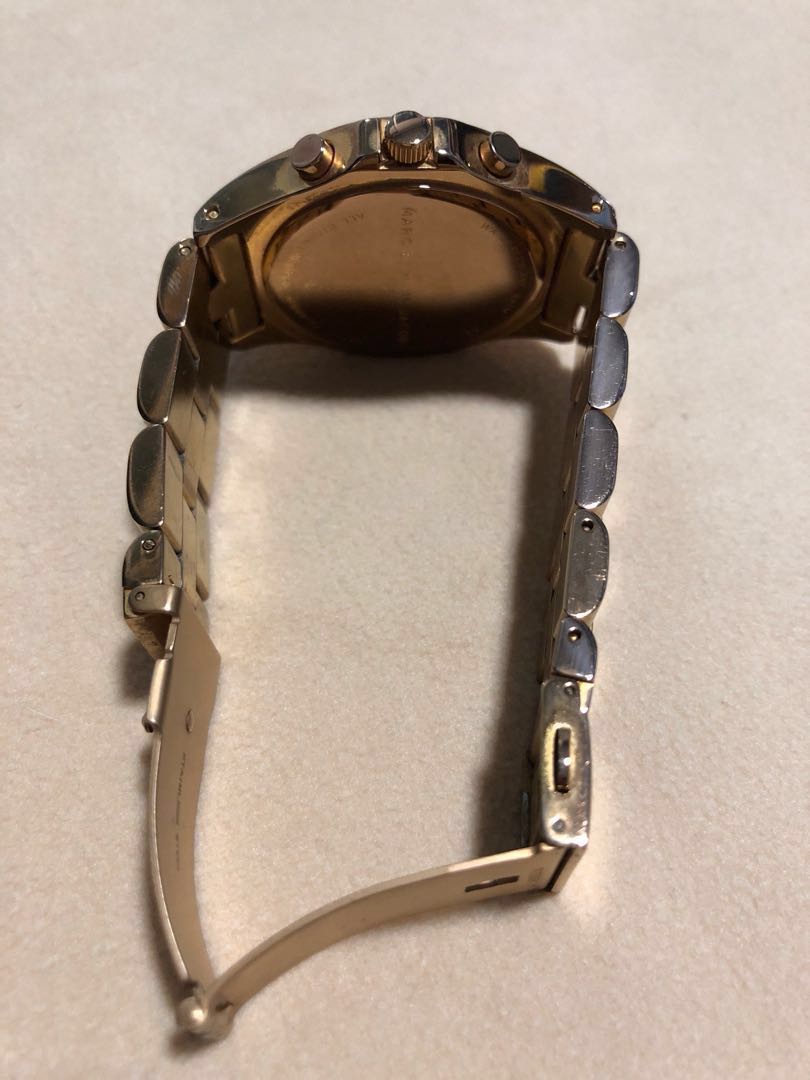 Authentic Marc By Marc Jacobs Watch MBM3102 Chronograph Rose Gold Dial Date Stainless Steel no box