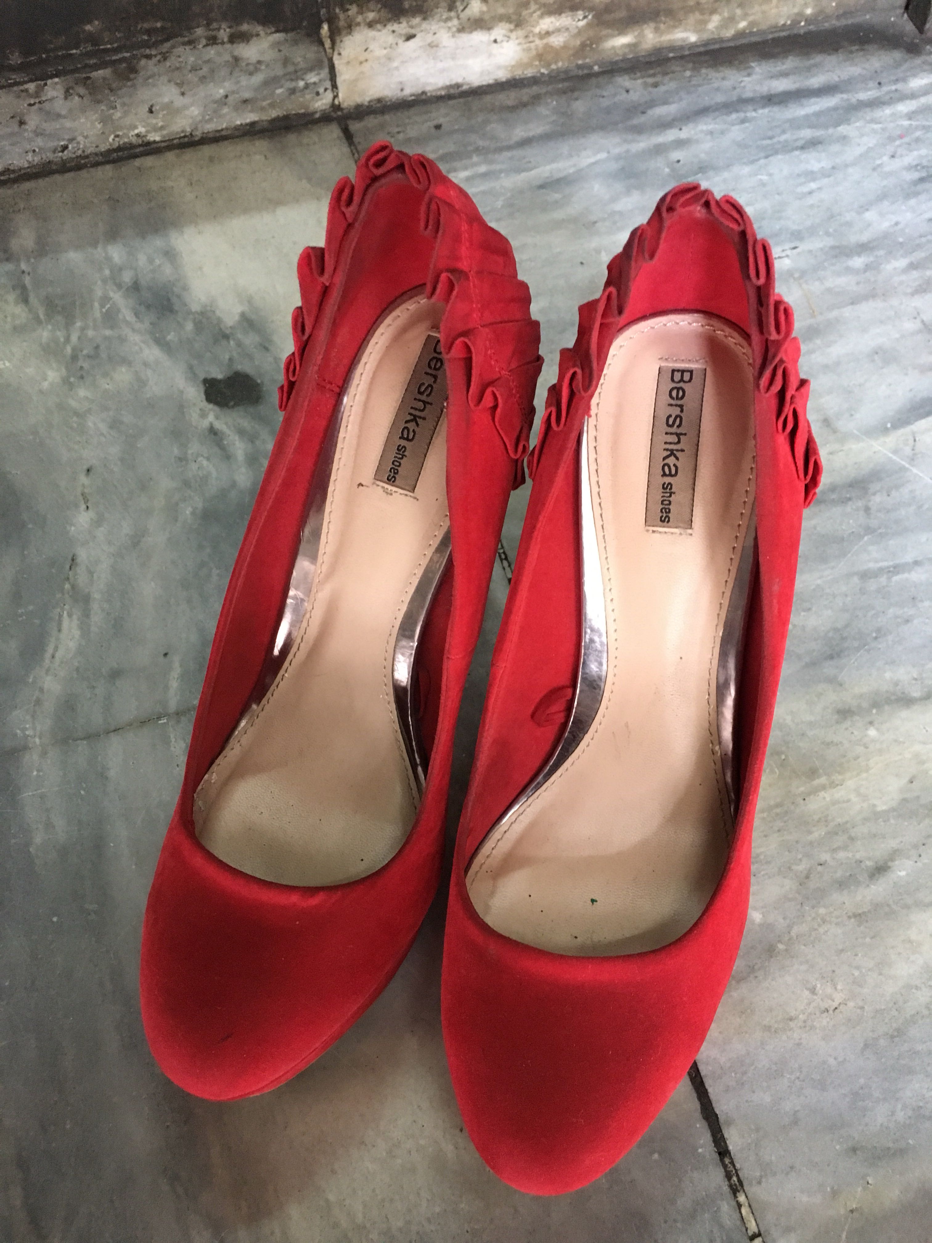 Bershka red heels clearance