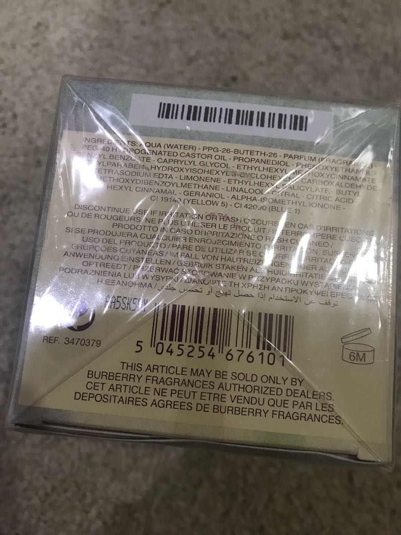 BNIB authentic Burberry Baby Touch Alcohol Free Eau De