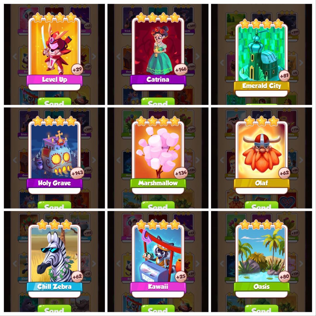 Coin master rare card chart