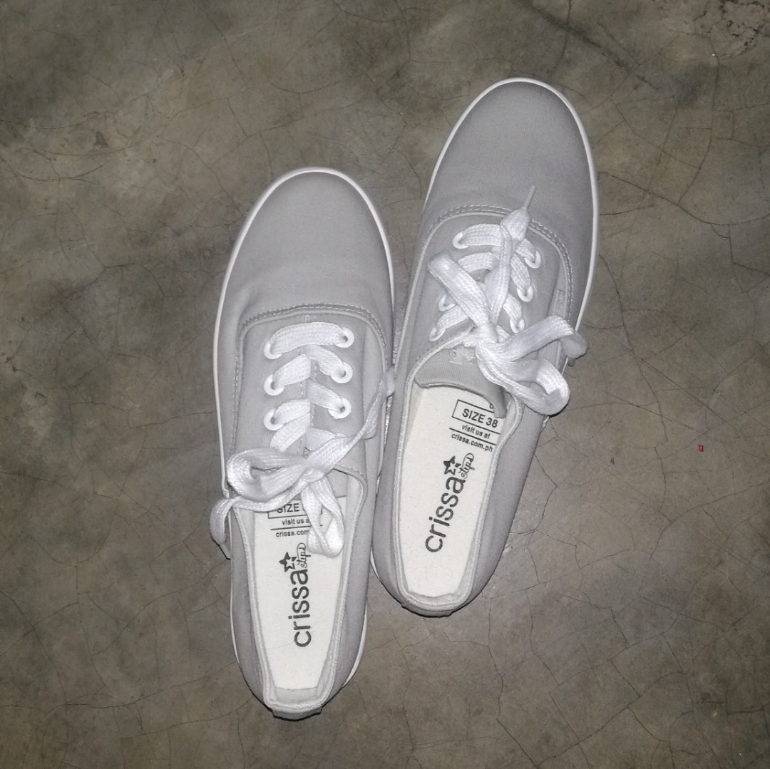 Crissa gray shoes (Category: Flats & Sandals) located in Manila. Submitted by ownedmanila (Listing ID 168807038, Image 1). Description: Never been worn. Bought for 699 pesos..