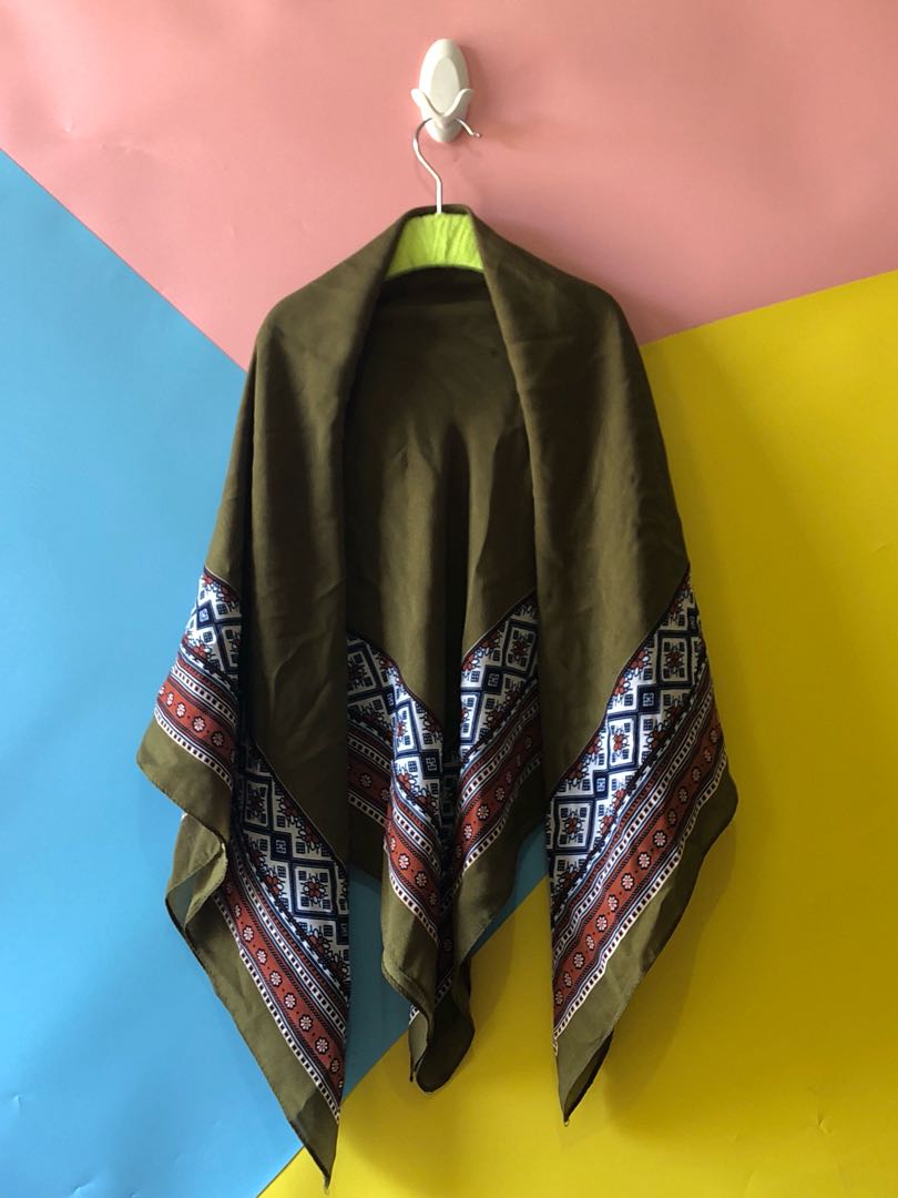 Kerudung Warna Hijau Army Fesyen Wanita Muslim Fashion Di Carousell