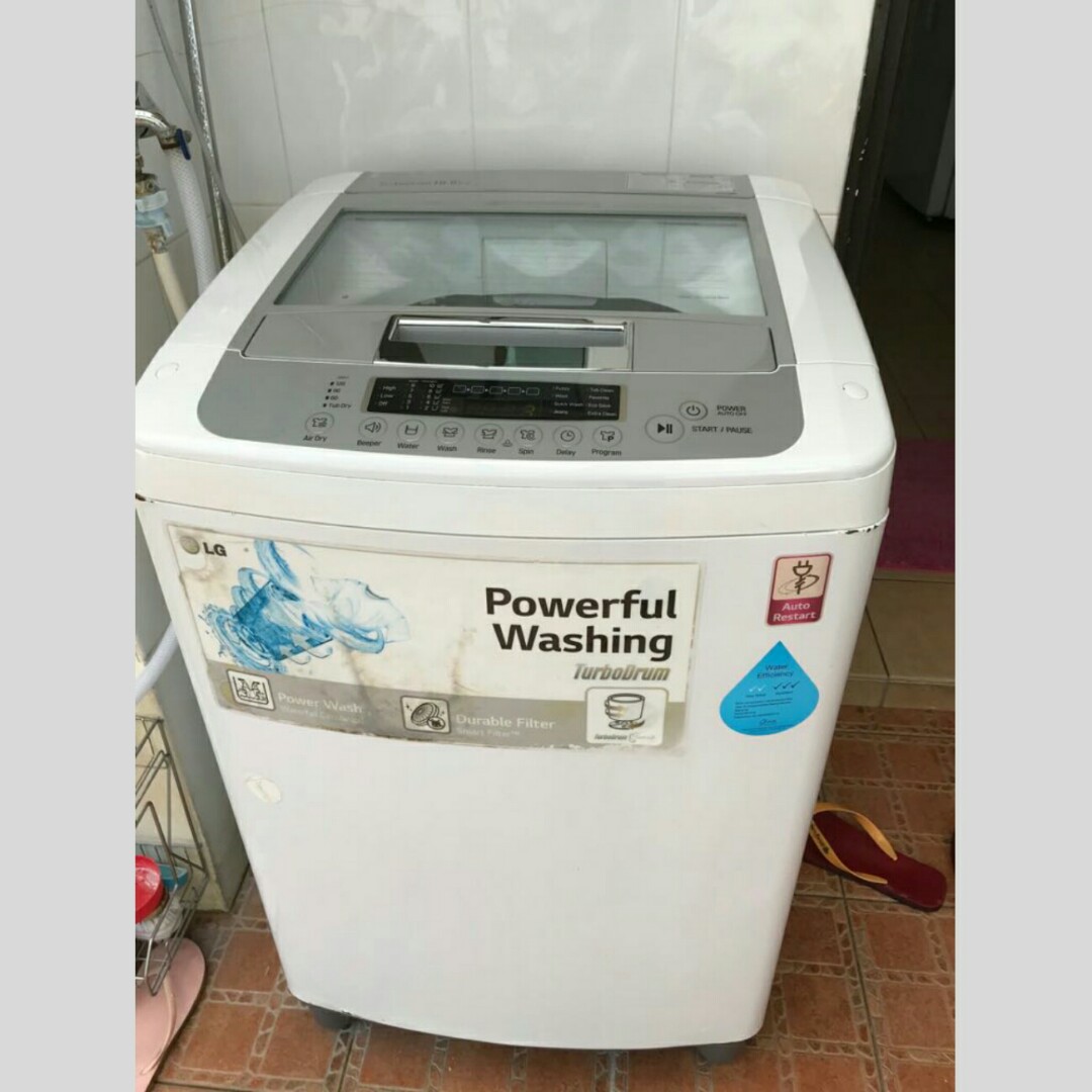 LG WFT1015 10kg Turbo Drum Top Load Washing Machine, Home Appliances on