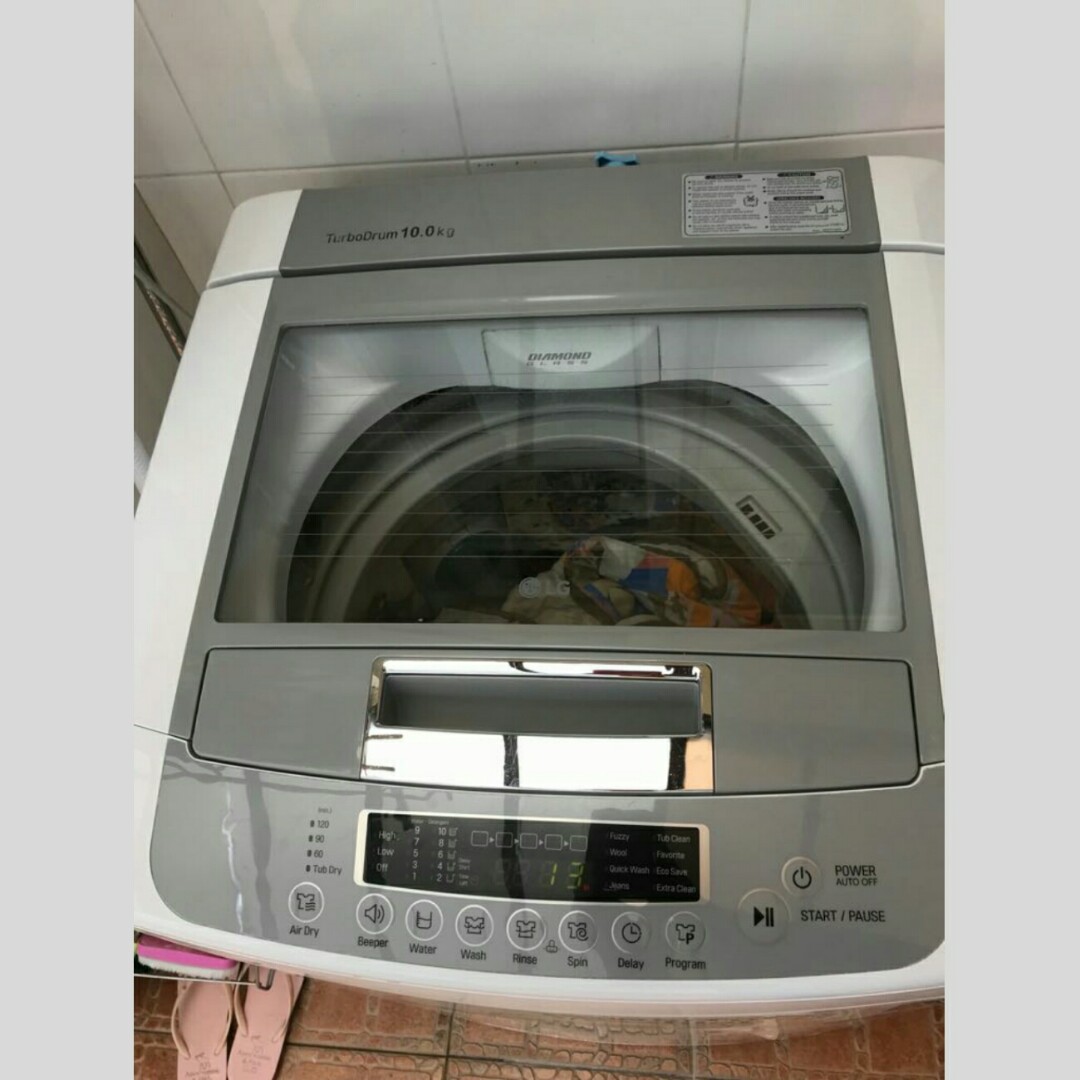 LG WFT1015 10kg Turbo Drum Top Load Washing Machine, Home Appliances on