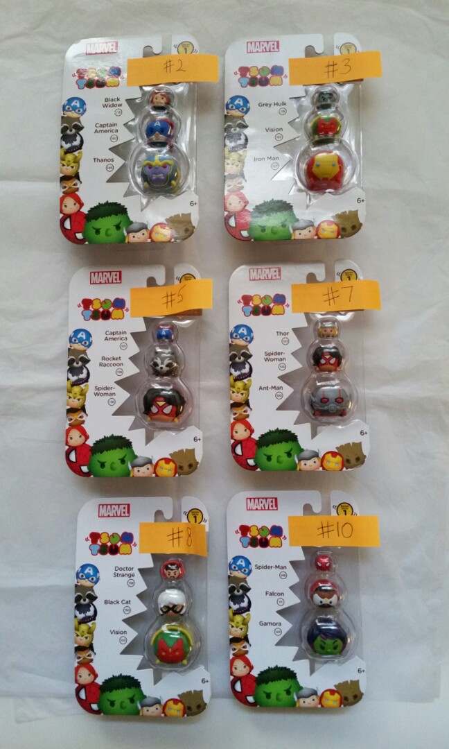 Marvel Tsum Tsum Bundle Set Of 6 Toys Games Bricks