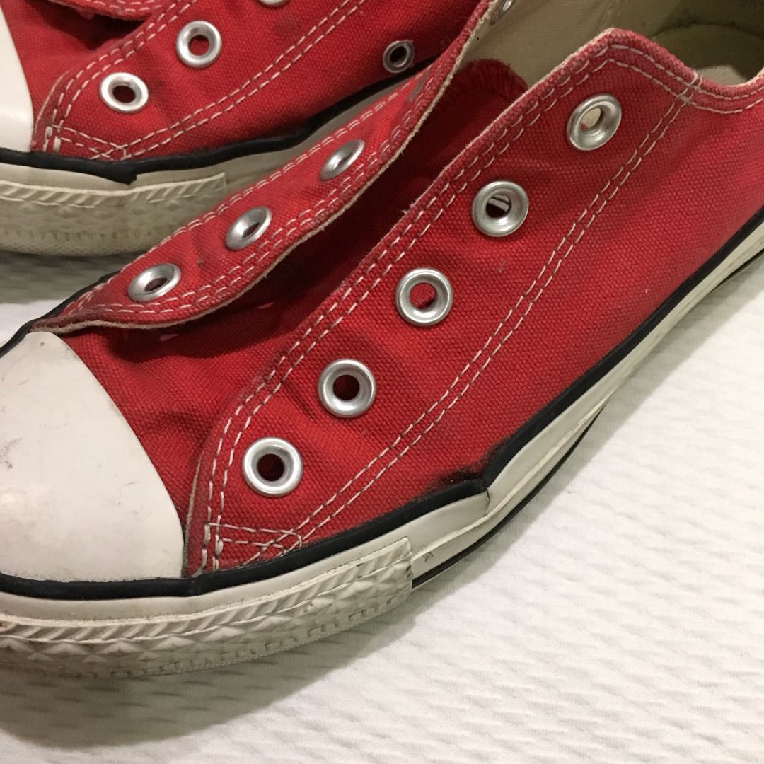 Original Converse Red Low-Cut, Women's Fashion, Footwear, Sneakers on ...