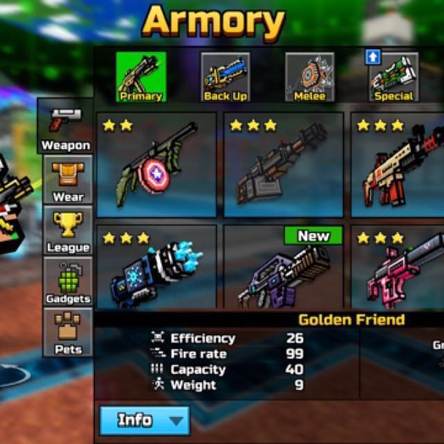 Pixel Gun 3D Account For Apple User, Video Gaming, Gaming Accessories, Game  Gift Cards & Accounts On Carousell