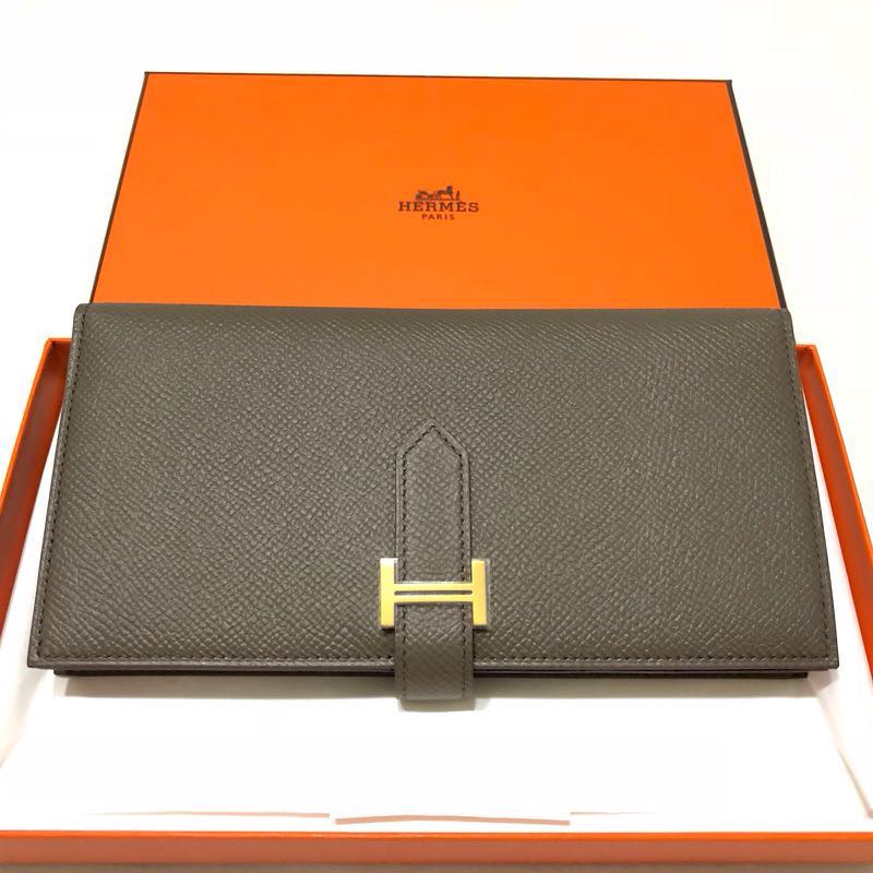 Hermes Calvi Jaune de Naples Mysore Chevre Leather Card Holder For Sale at  1stDibs
