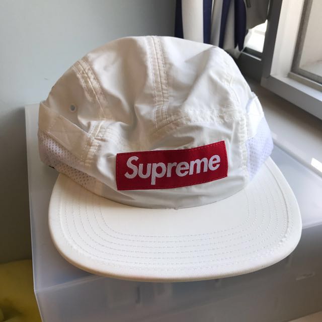 red and white supreme hat
