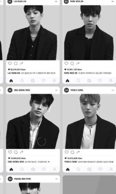 Wannaone Park Woojin Transparent Card Instagram Wanna One Dark