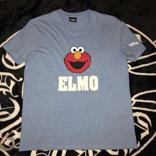 古著 芝麻街 sesame street elmo logo 绵质 舒适 上衣
