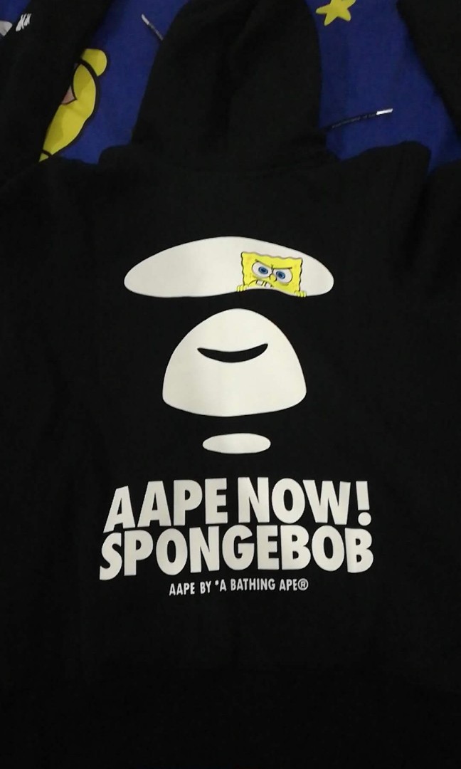 Aape x spongebob hoodie Men s Fashion Tops Sets Hoodies on