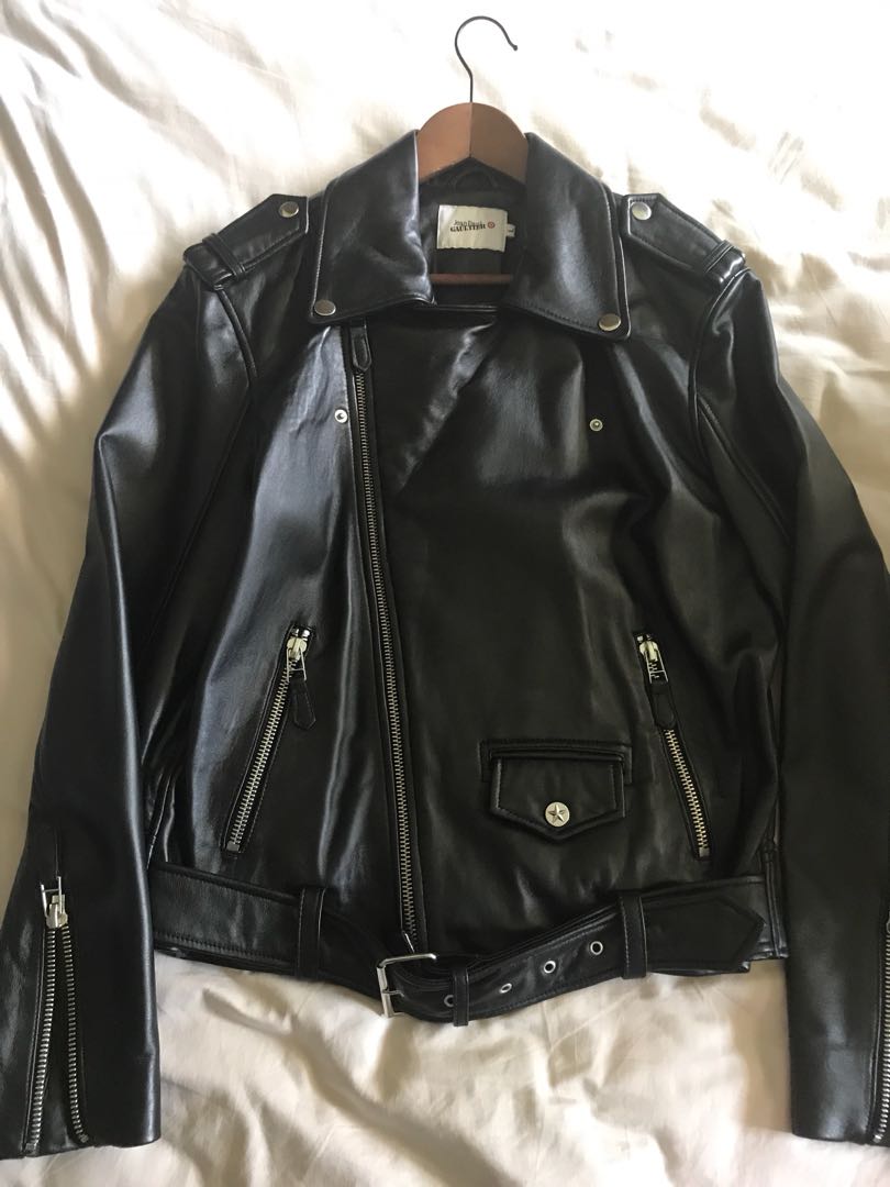 black leather jacket target