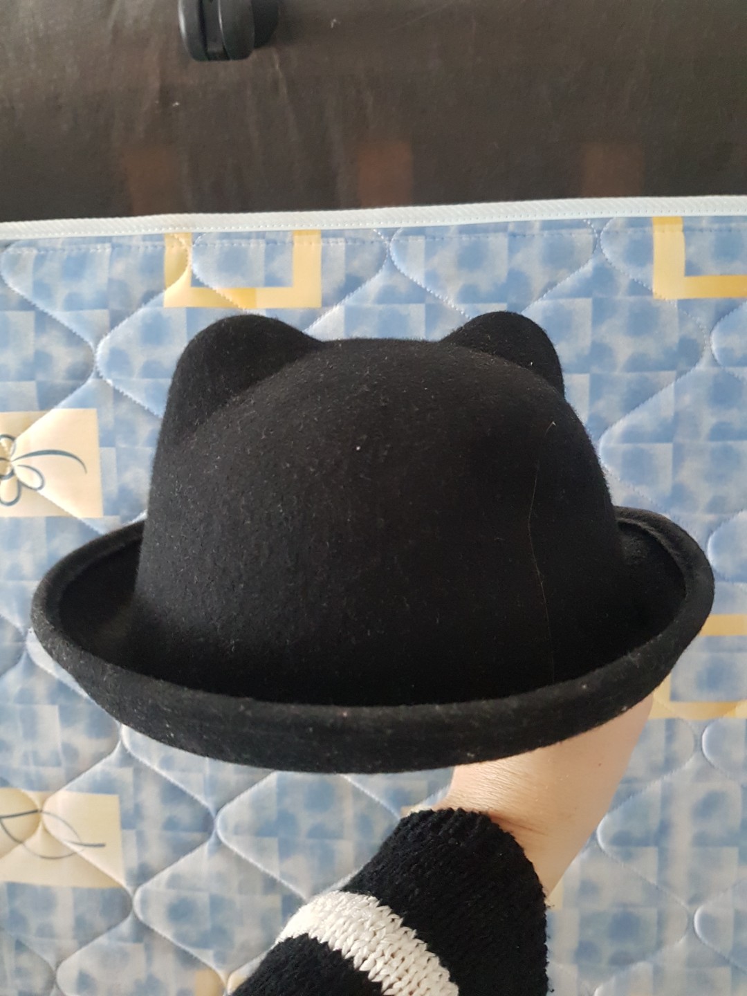 black hat with ears