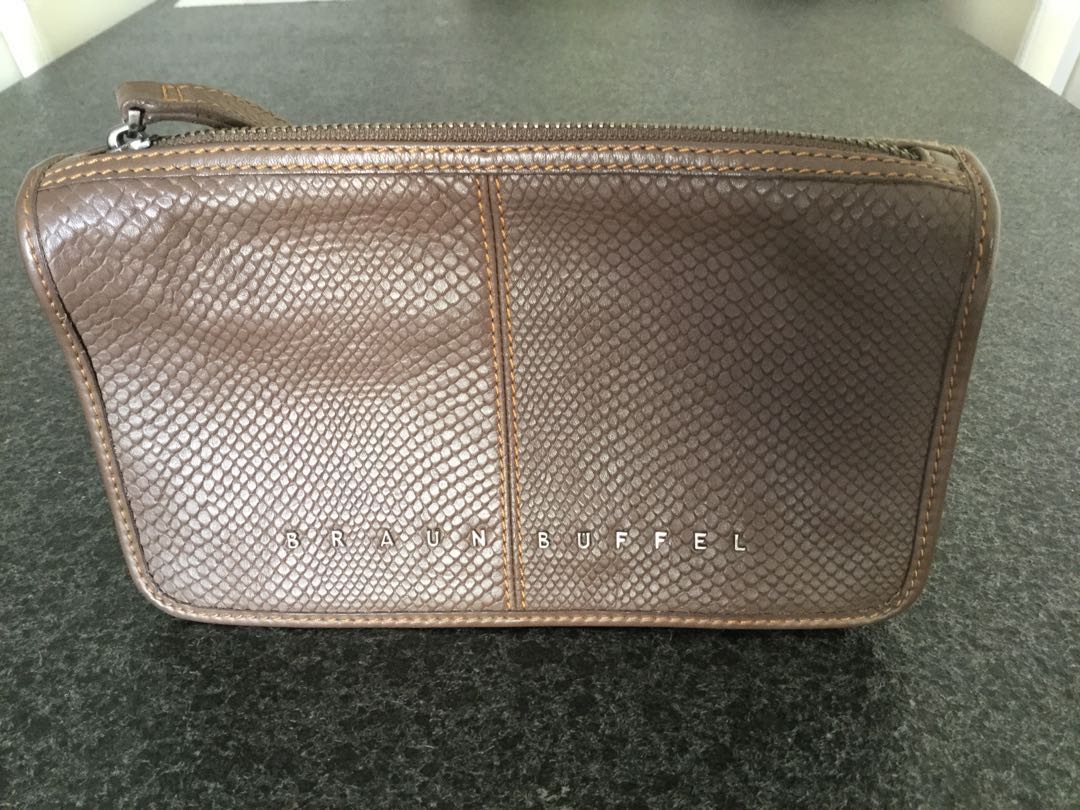 Braun Buffel Clutch Bag, Luxury, Bags & Wallets on Carousell