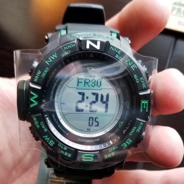 Casio PROTREK 1 Year Official Valid Warranty 100 Original Authentic CASIO PRO TREK Digital Compass Triple Sensors Tough Solar Sports Watch