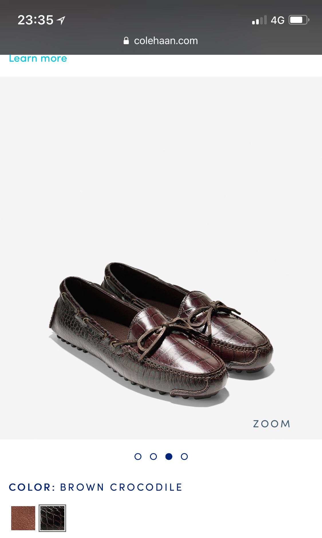 cole haan alligator loafers