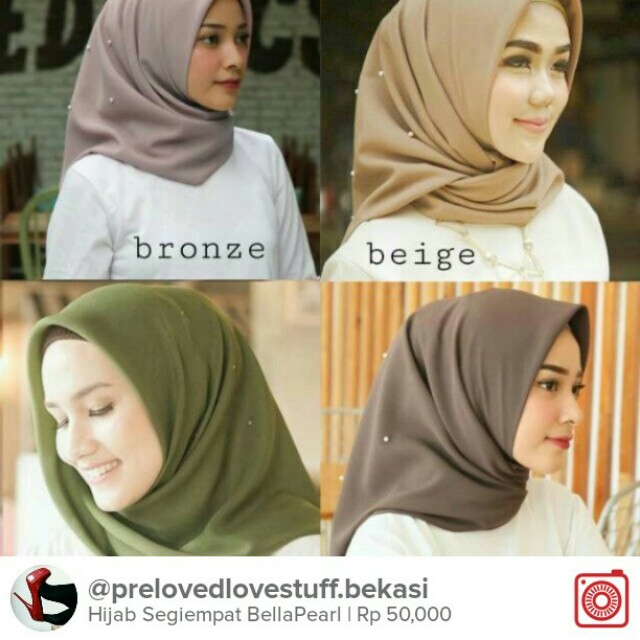 Hijab Segiempat Bellapearl Olshop Fashion Olshop Muslim On Carousell