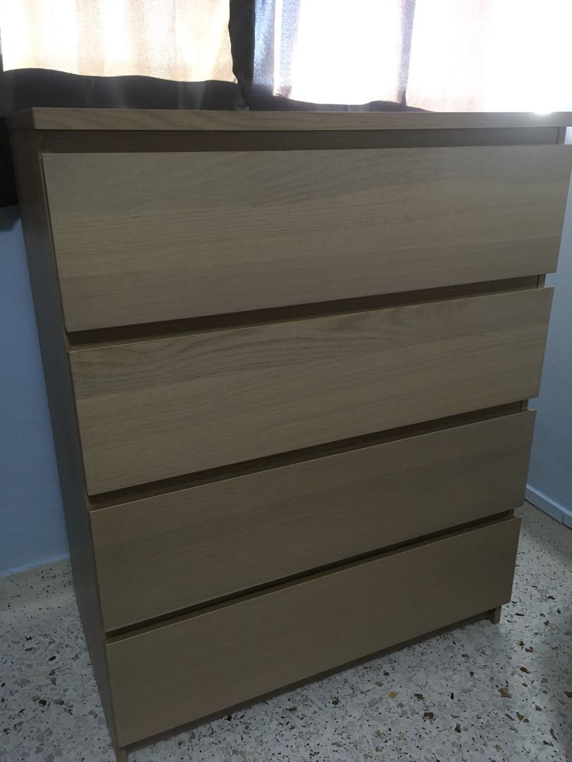 IKEA Malm 4 drawer dresser, Furniture & Home Living, Furniture, Tables
