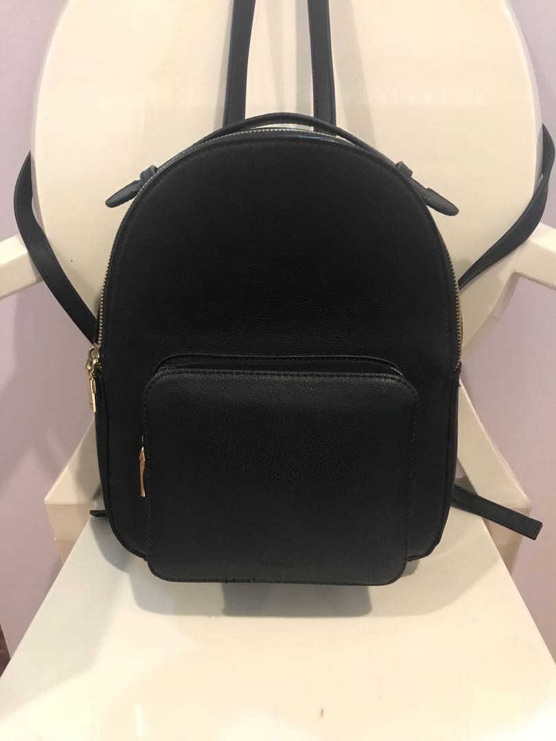 Mango leather deals backpack