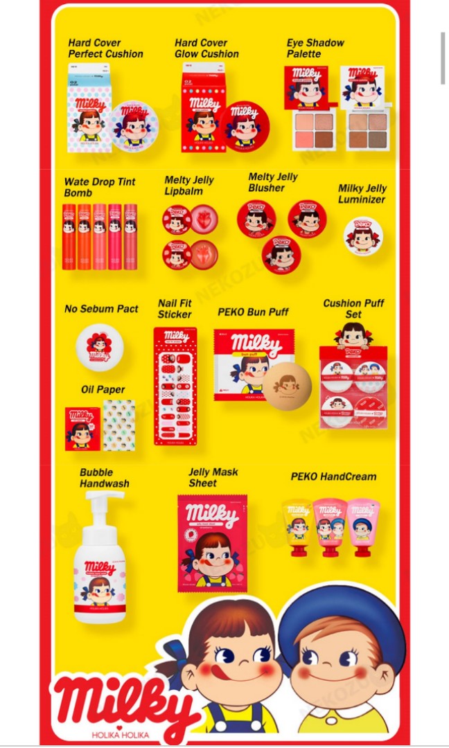 Master List Of All Holika X Peko Chan Makeup Health Beauty
