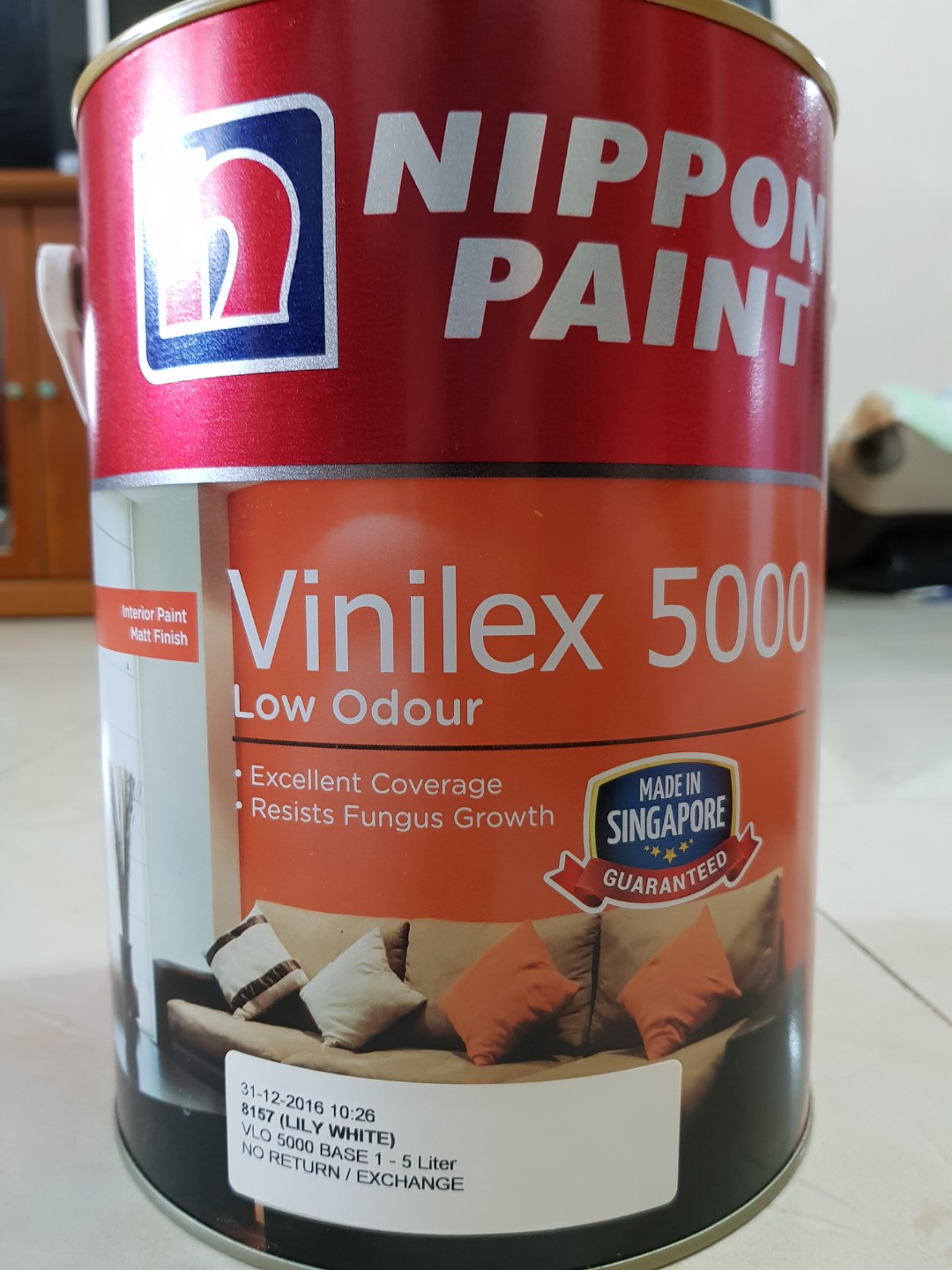 Nippon Paint Lily White, Furniture, Home Decor on Carousell