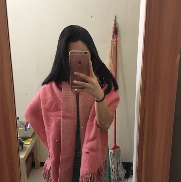 Preloved syal cashmere hangat, Fesyen 