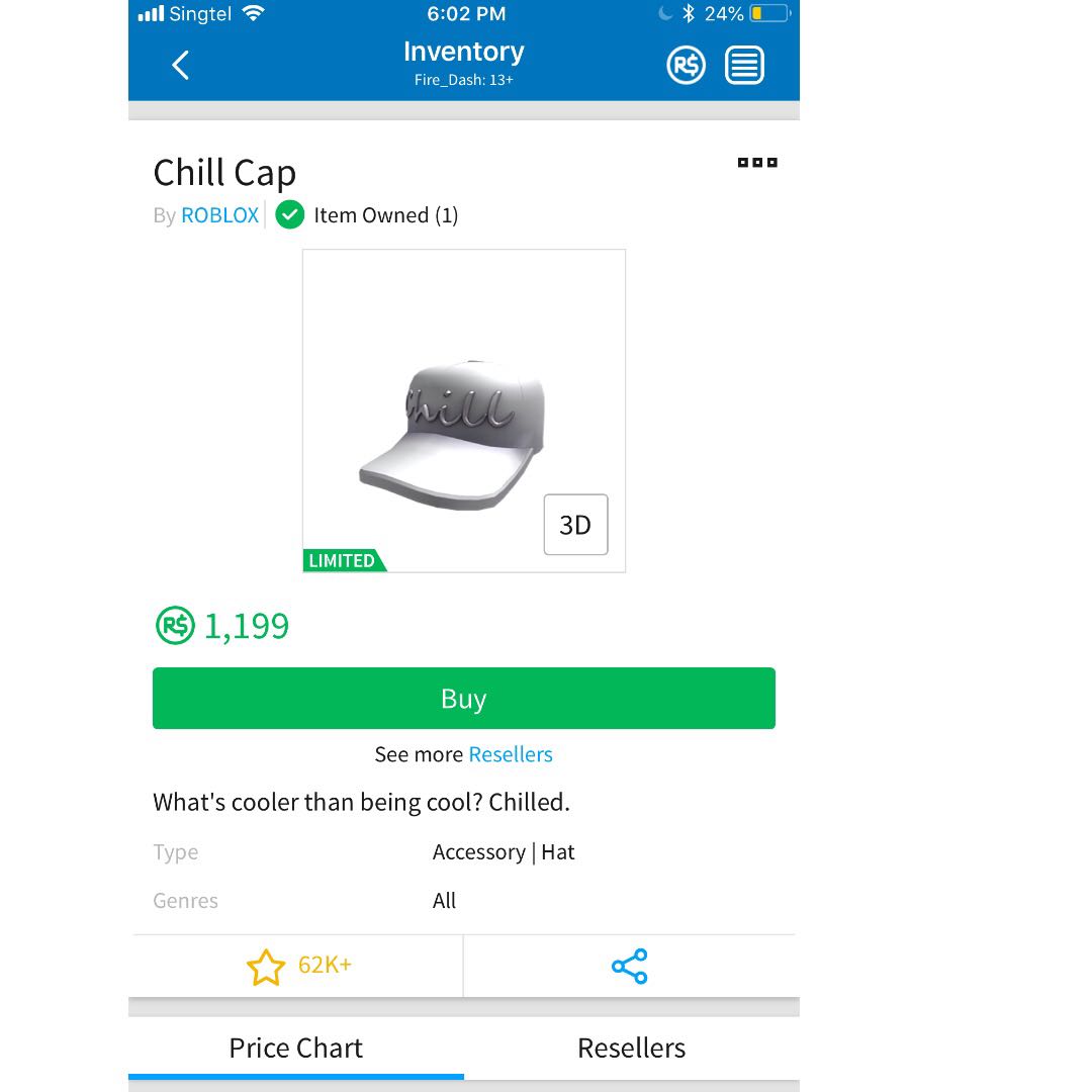 Roblox Limited Look At The Other 3 Limiteds On Carousell - chill cap roblox