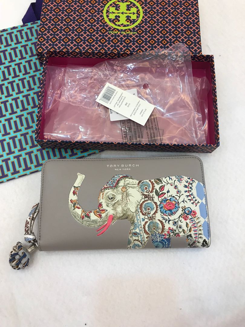 RS)Original Tory Burch Elephant Zip Continental Wallet, Women's Fashion,  Bags & Wallets, Purses & Pouches on Carousell