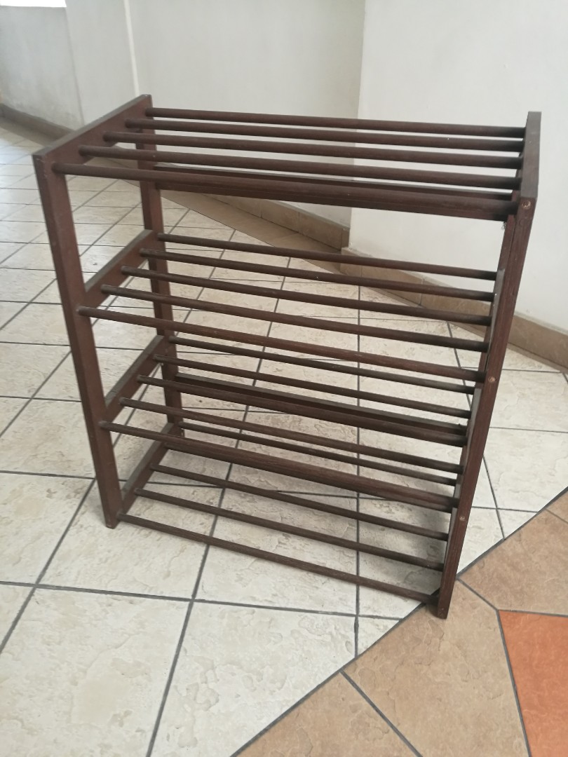 Timber Shoe Rack, Furniture & Home Living, Furniture, Shelves,