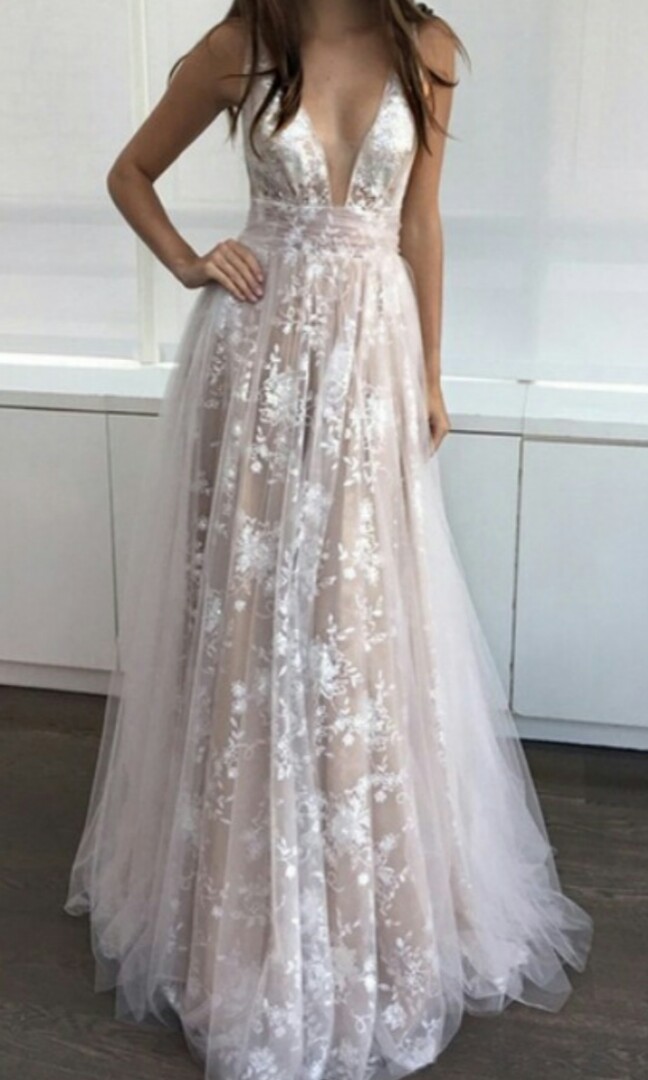 Bohemian Lace Prom Dress
