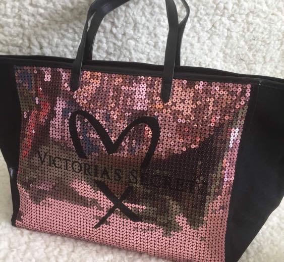 Victoria Secret Tote Bag Shiny Pinky Women S Fashion Bags