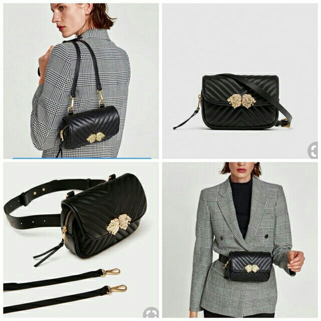 zara lion belt bag