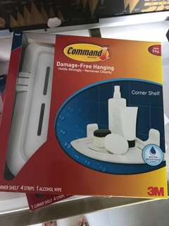BNIB 3M Command White Corner Shelf
