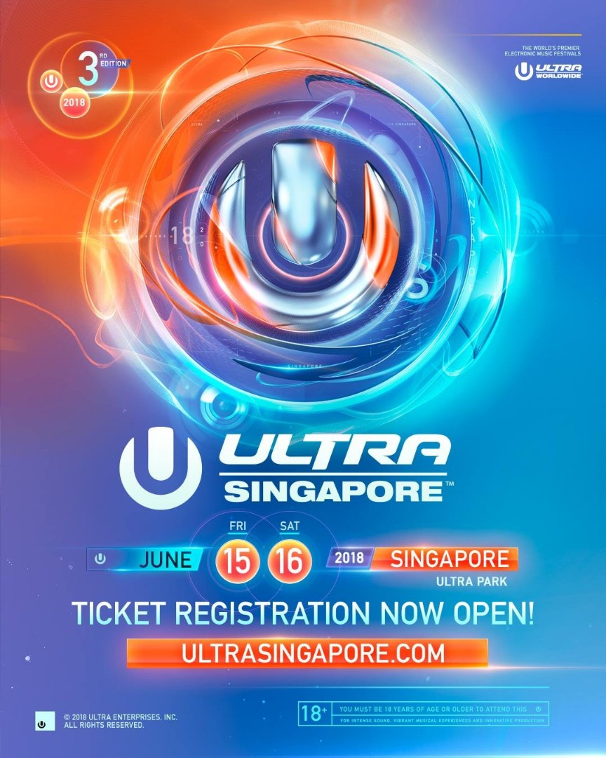 3 Ultra Singapore GA 2 day ticket, Tickets & Vouchers, Local