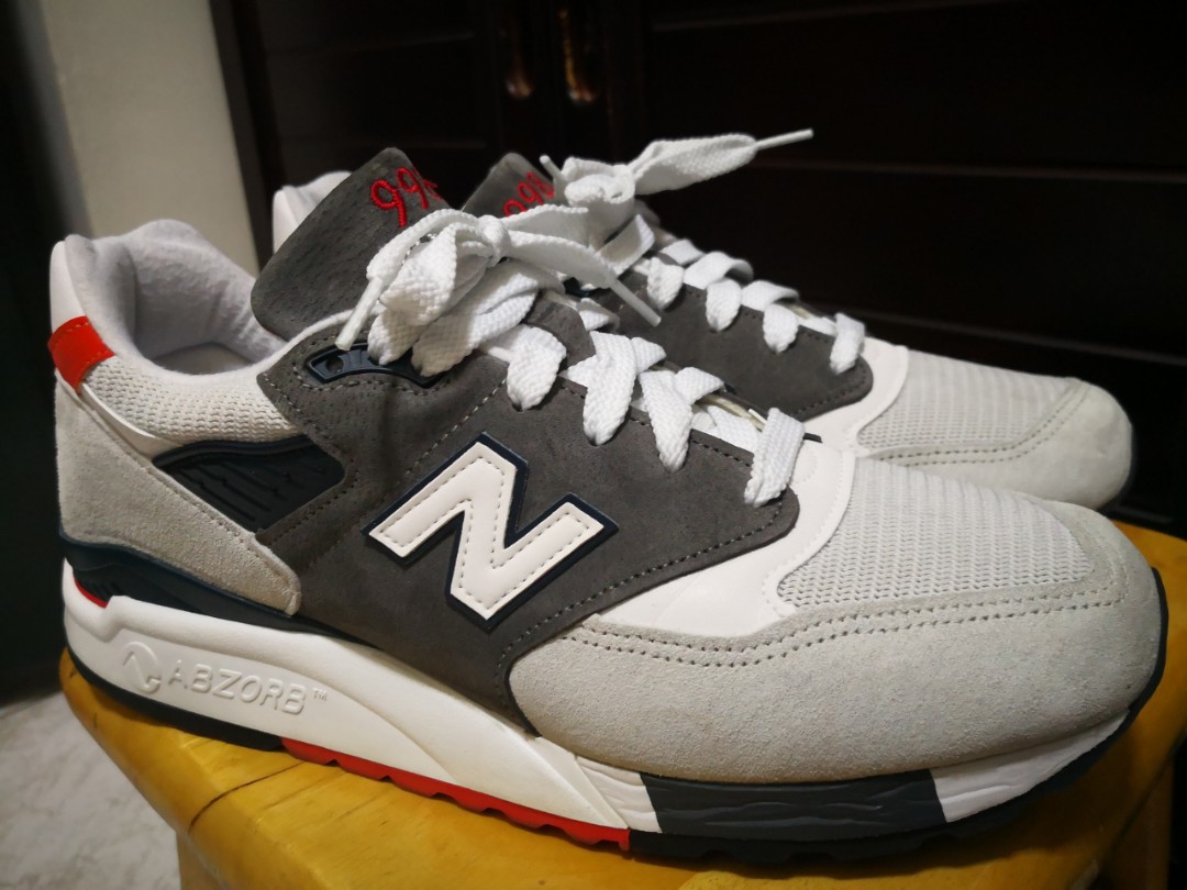 美國製 NEW BALANCE 998 美產 M998CREA US9 麂皮 灰紅 淺灰 NB M998 經典 復古