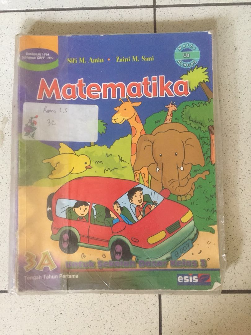 Buku Pelajaran Sekolah Matematika Anak Kelas 3 Tiga Sd Sekolah Dasar Buku Alat Tulis Buku Anak Anak Di Carousell