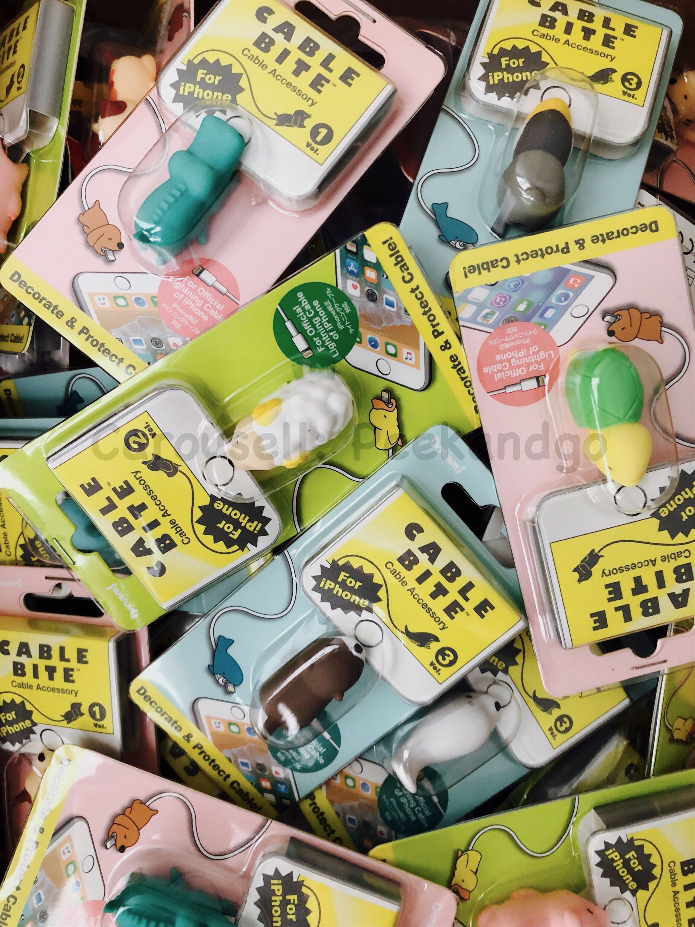 Cable bite protector (Category: Other Mobile & Gadget Accessories) located in Singapore. Submitted by peekandgo (Listing ID 167572915, Image 1). Description: 👋🏻 INSTOCKS!!! Sold 100++ bites already! Hurry make your orders now as stocks are running out fast! Chat me up for the designs you want! Product directly from Japan. Able to nego if you purchase more! **Meet up: Location: Town on certain days, Punggol (Coral Edge lrt) or CCK mrt **Mailing: