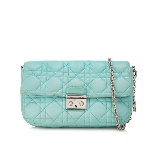 Christian Dior Miss Dior Promenade Cannage Quilted Lambskin Leather Pouch
