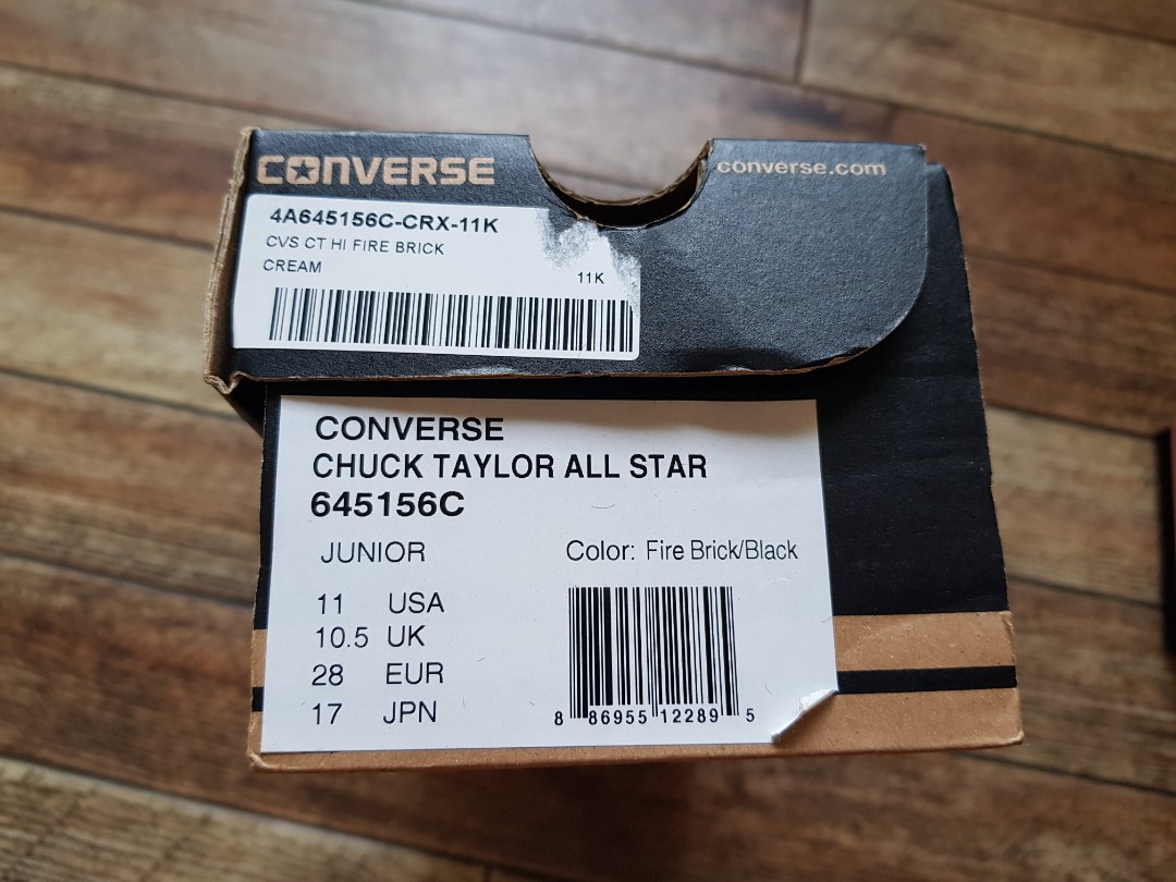 Converse All Star Junior Shoes Size 11 