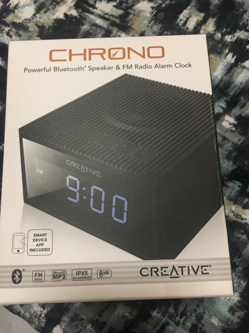Creative Chrono Bluetooth Speaker Fm Radio Alarm Clock