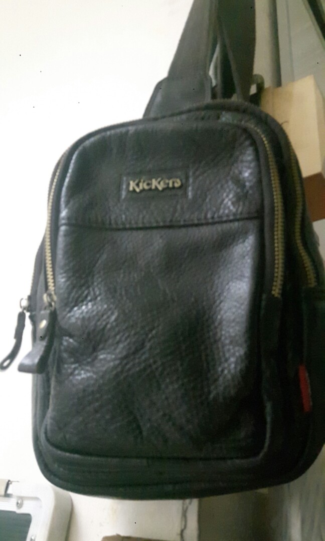 kickers leather sling bag