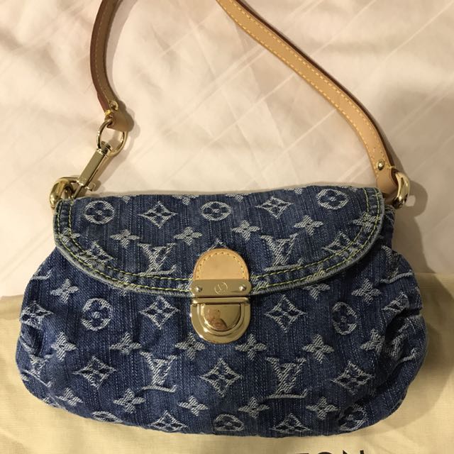 LV Monogram Denim Shoulder Bag, Luxury, Bags & Wallets on Carousell